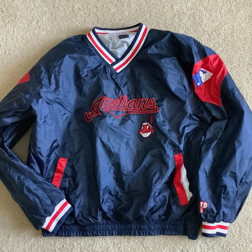 Vintage MLB Genuine Merchandise Cleveland Indians Jacket Windbreaker Large